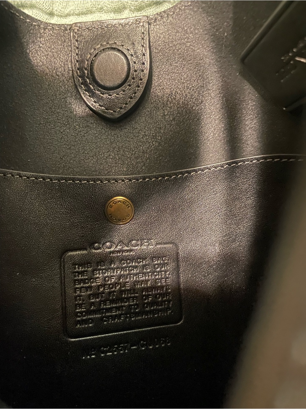 Coach Brooklyn 28 Black Leather Shoulder Bag - Picture 3 of 5